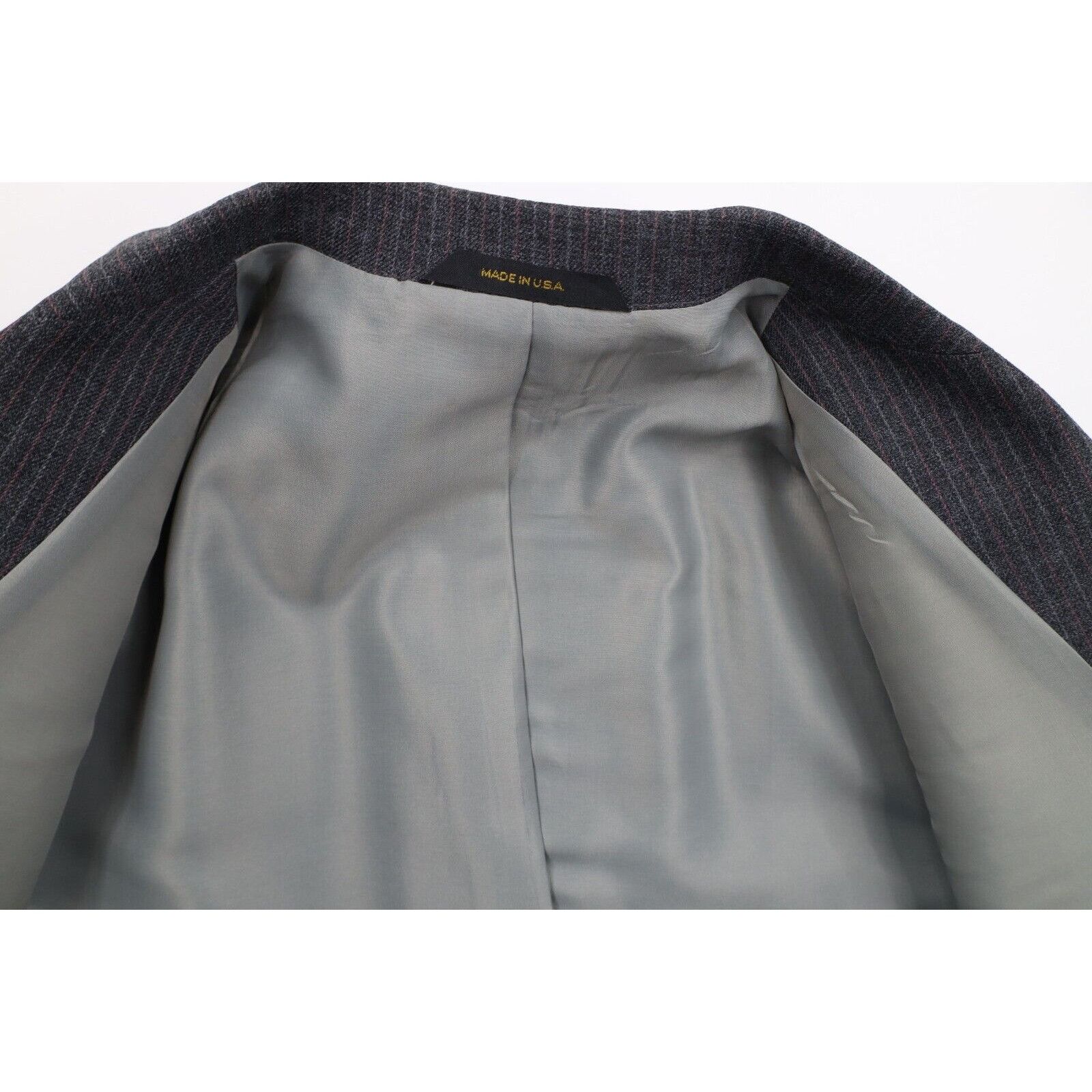 Vintage Vintage 70s Streetwear Wool Striped 2 Piece Wedding Suit Size 42R - 7 Thumbnail