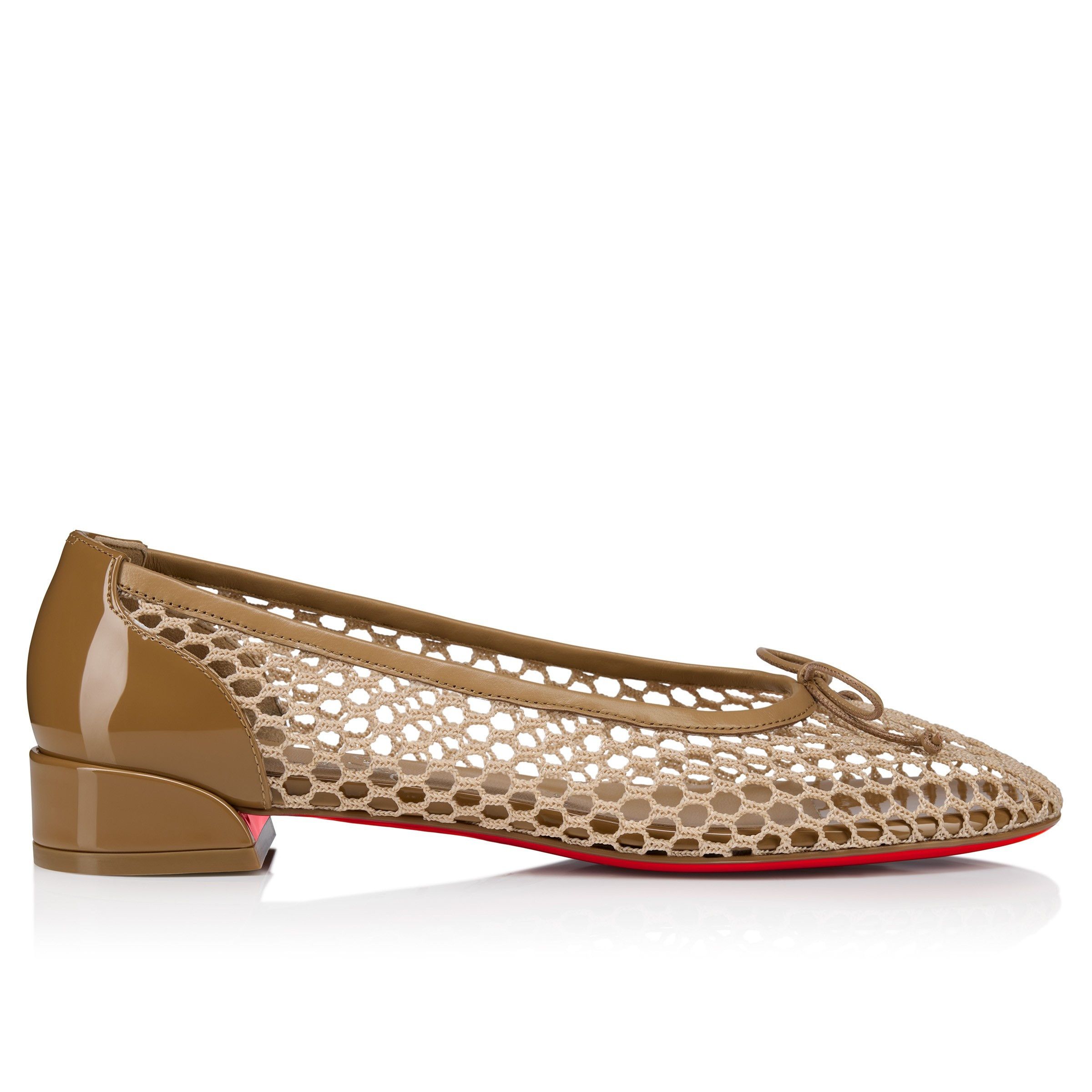 Christian Louboutin oc11z0126 Sweetie Jane Mesh in Beige/Brown Size US 7 / IT 37 - 2 Thumbnail