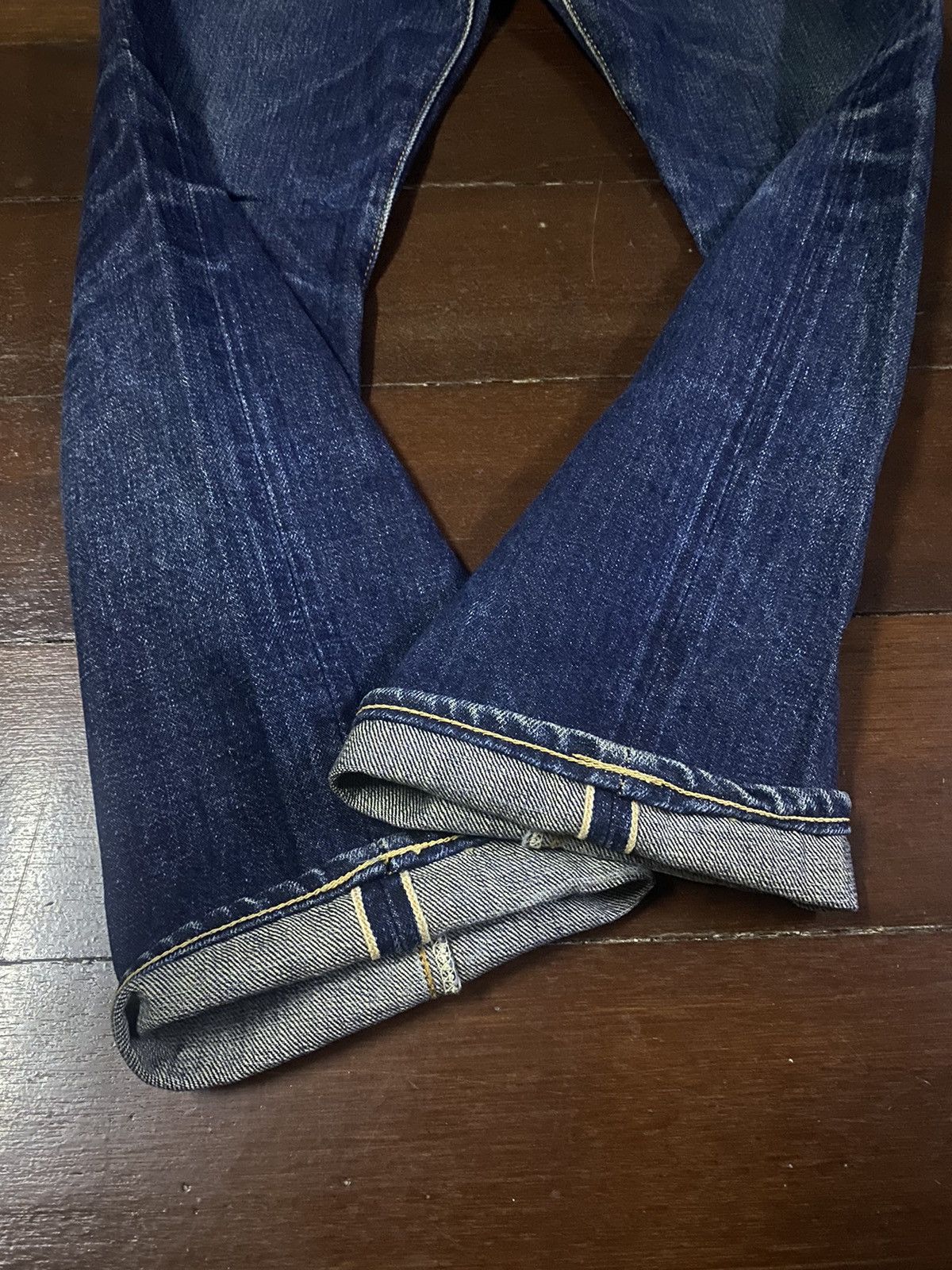 Denime Denime XX Leather Patch Selvedge Jeans mud wash clawmark Size 28" / US 6 / IT 42 - 7 Thumbnail