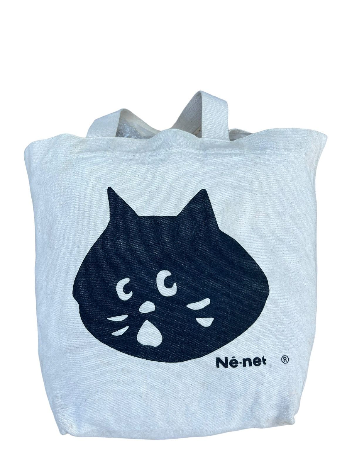 Issey Miyake Ne-net Iconic Cat Logo Canvas Cotton tote Bag Size ONE SIZE - 1 Thumbnail