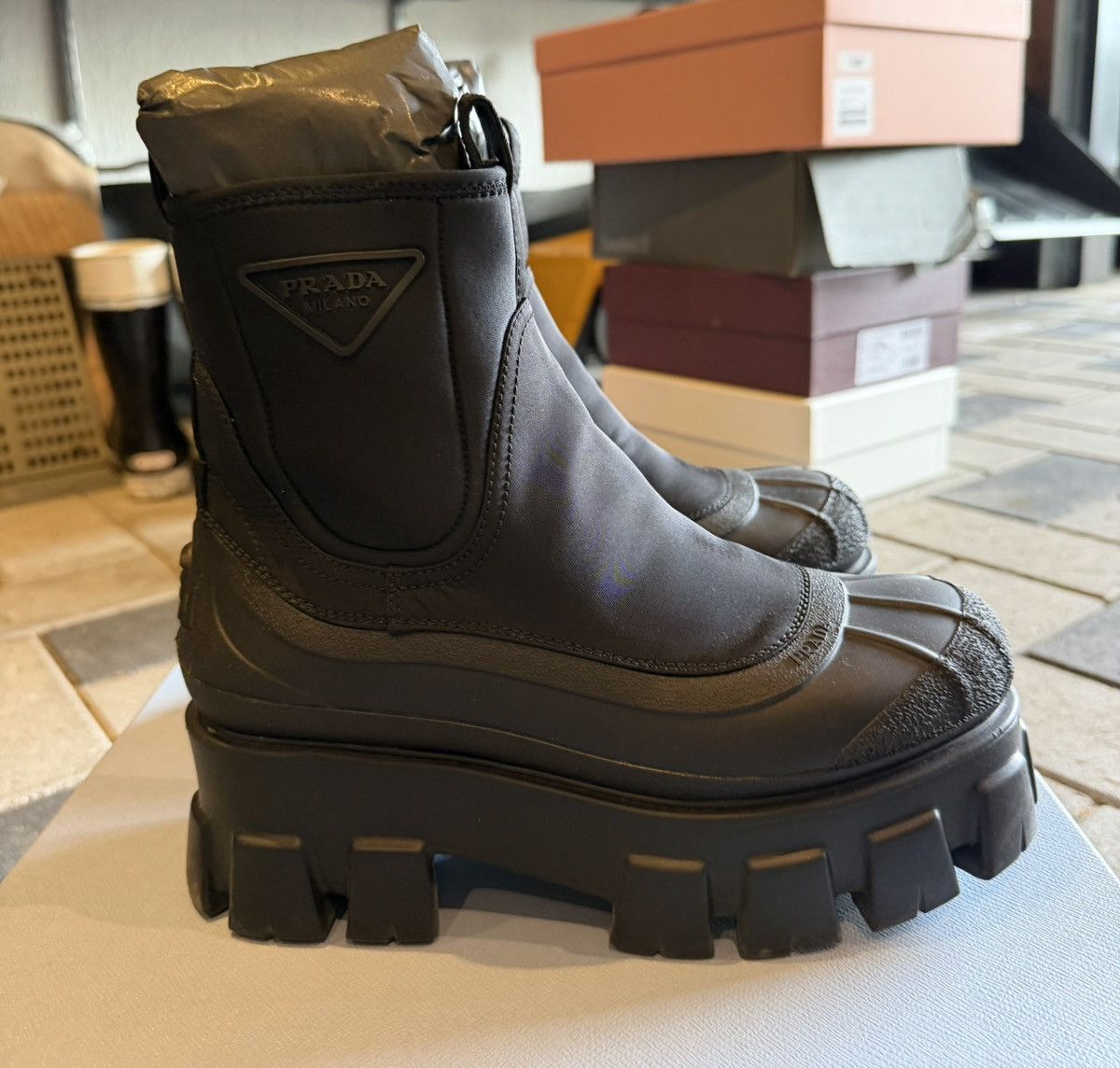 Prada Prada Wmns Monolith Duck Boot 'Black' 39 Size US 9 / IT 39 - 1 Thumbnail