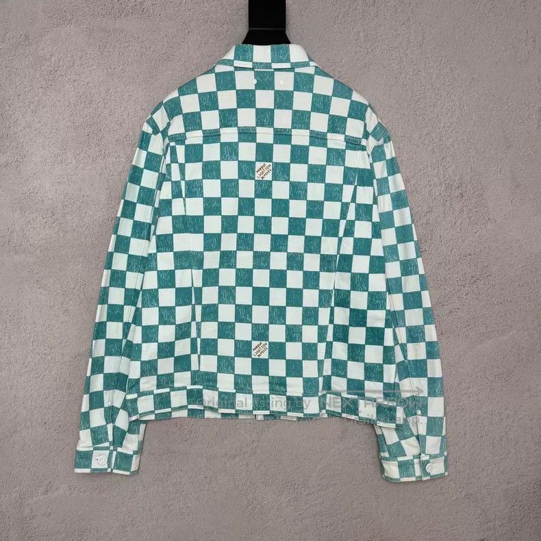 Louis Vuitton Louis Vuitton Checkerboard Tiffany Denim Jacket Size US L / EU 52-54 / 3 - 2 Thumbnail
