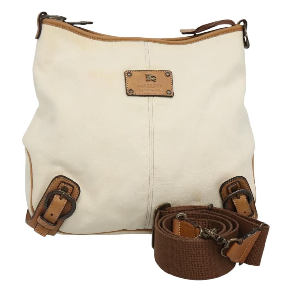 Burberry Blue Label Shoulder Bag Canvas White Auth Bs23896, Women's