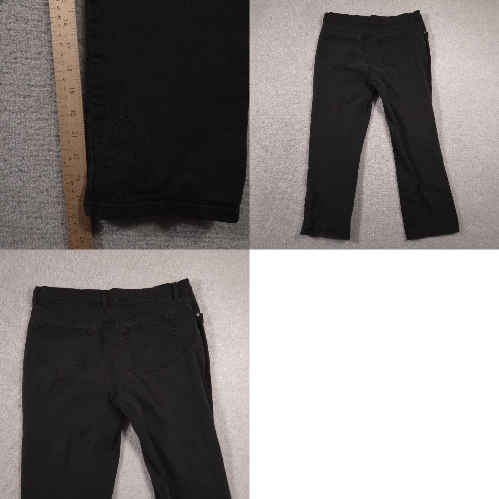 Gloria Vanderbilt Gloria Vanderbilt Amanda Jeans Women's 12P Petite Stretch Black Denim Mid-Rise Size 34" / US 12 / IT 48 - 9 Thumbnail