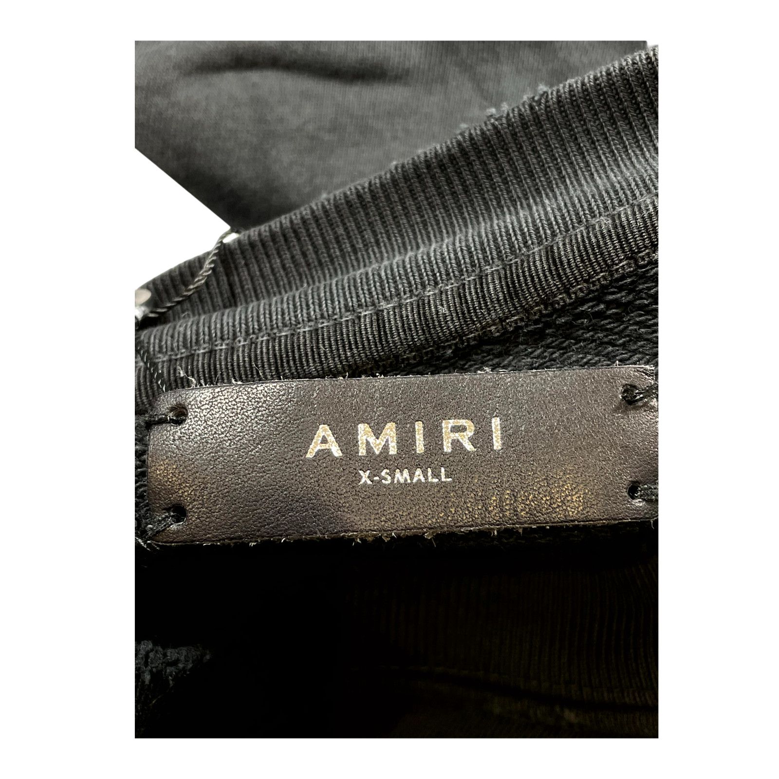 Amiri Amiri Leather Arc Logo Crewneck Black Sweatshirt Size US XS / EU 42 / 0 - 3 Thumbnail
