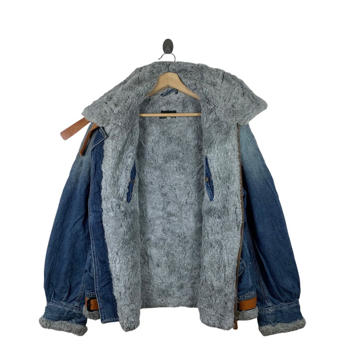 Avirex Vintage AVIREX USA B-3 Spec No 7550 Shearling Denim Jacket Size US L / EU 52-54 / 3 - 6 Thumbnail