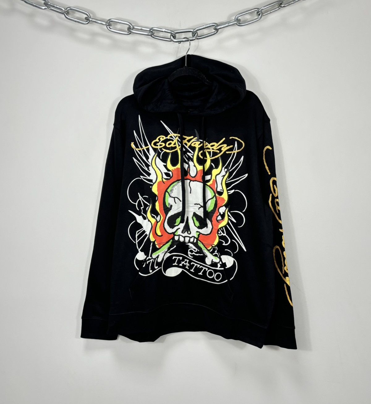 Christian Audigier Ed Hardy Christian Audigier Dead Skull Tattoo Black Hoodie Size US XL / EU 56 / 4 - 1 Thumbnail