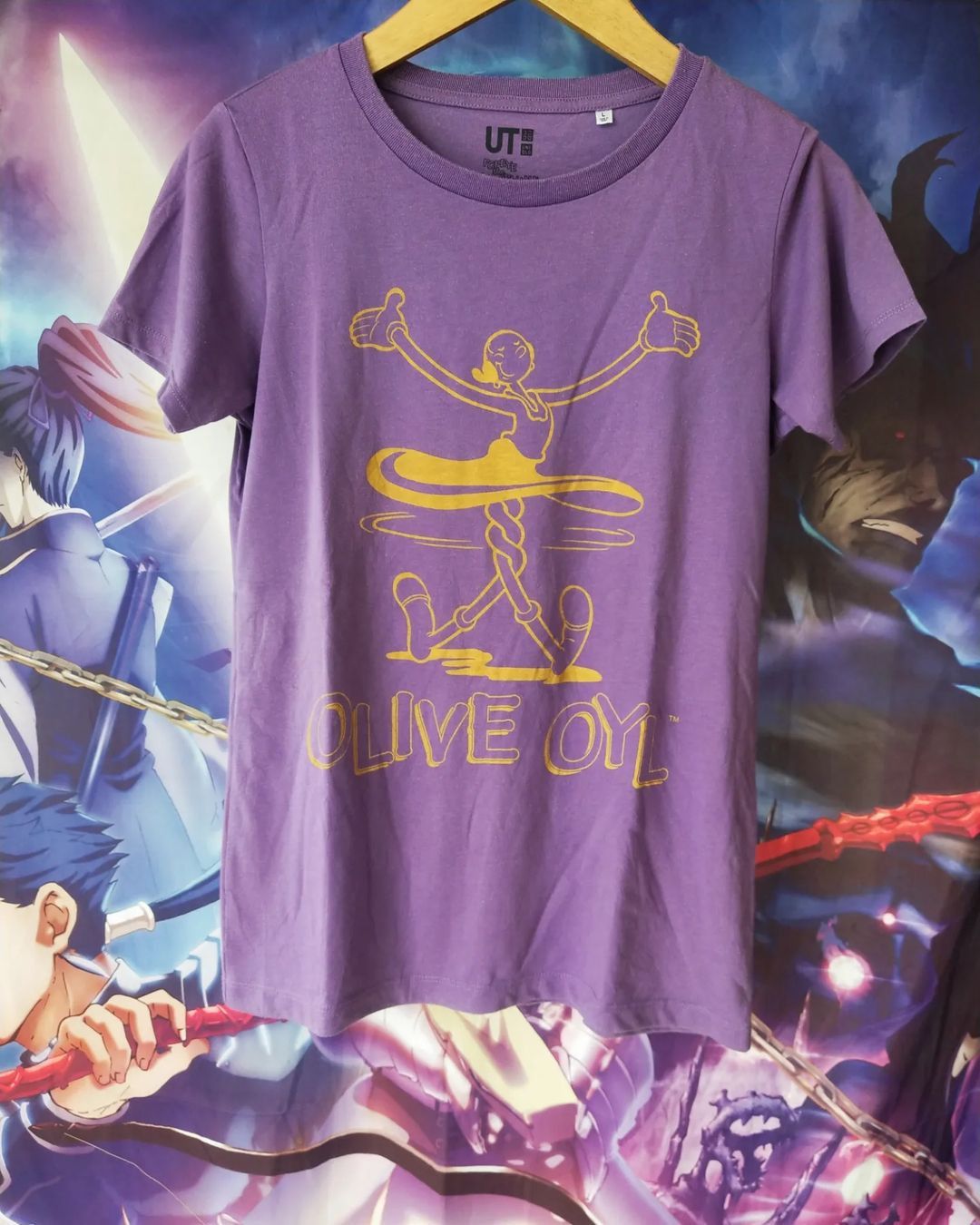 Cartoon Network × Uniqlo Popeye The Sailor x Uniqlo Olive Purple Cartoon Tees Size M / US 6-8 / IT 42-44 - 1 Thumbnail