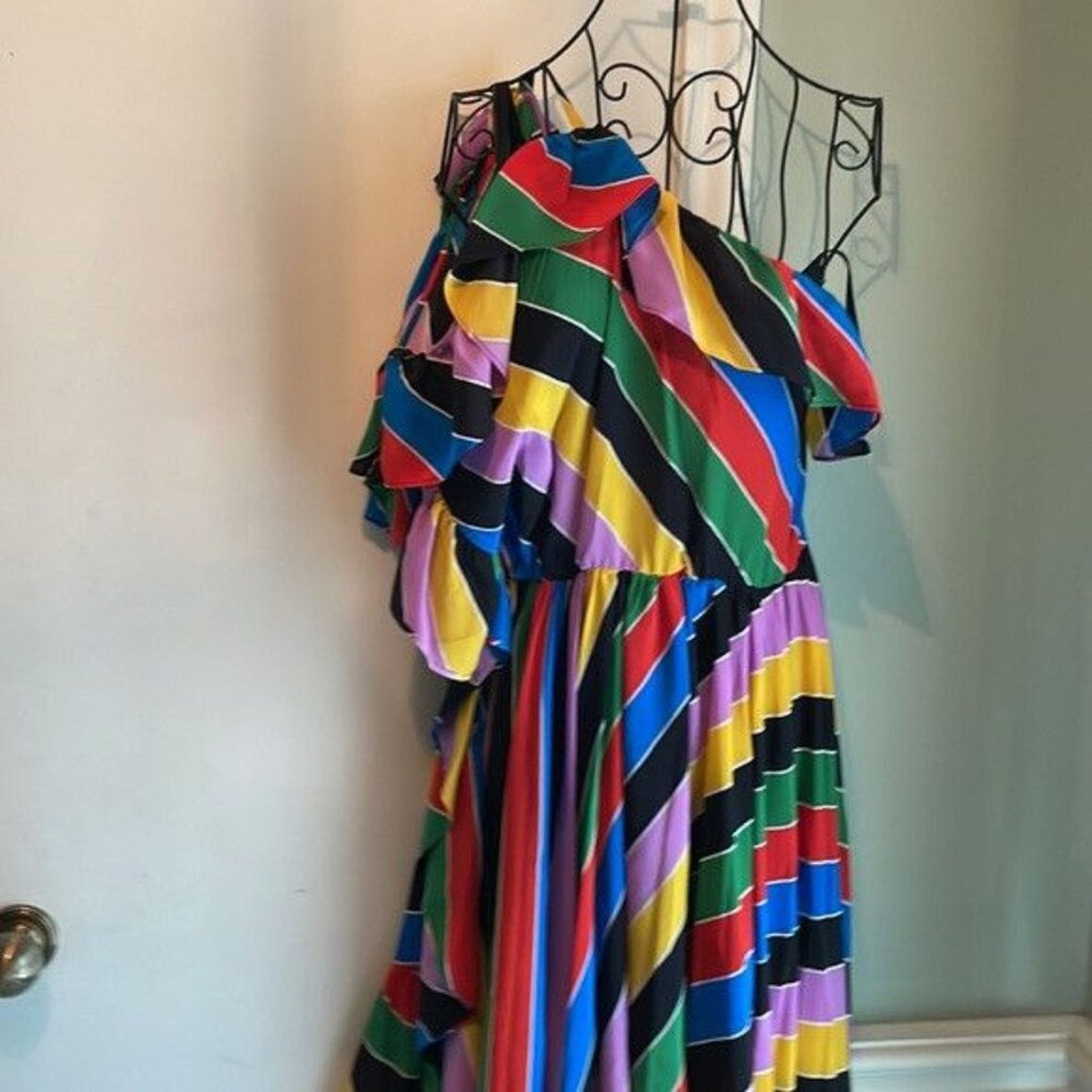 Philosophy di Lorenzo Serafini Long one shoulder dress multi colored Size M / US 6-8 / IT 42-44 - 10 Thumbnail