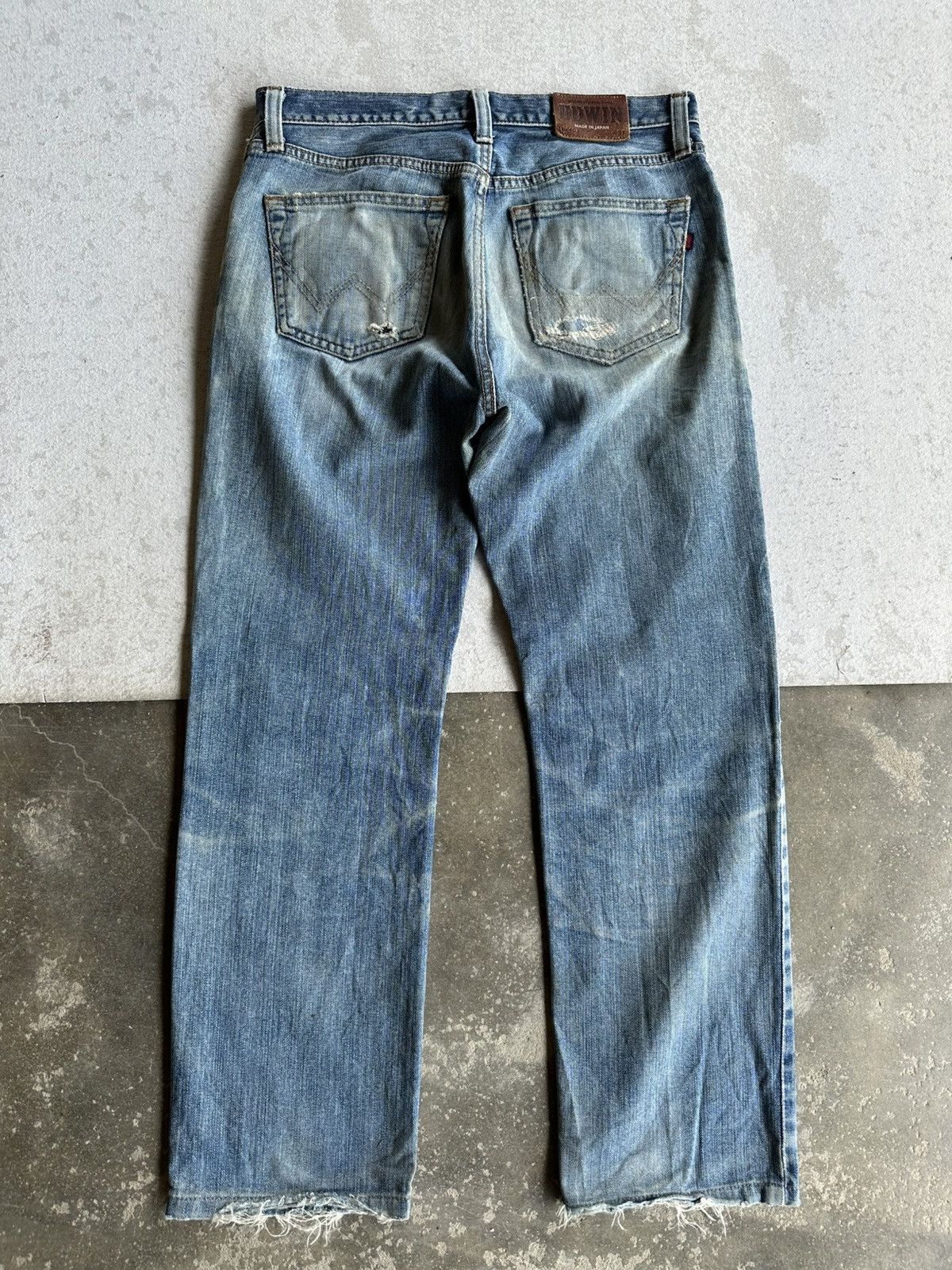 Edwin Vintage EDWIN Japan Rusty Distressed Denim Pants Size US 31 - 11 Thumbnail