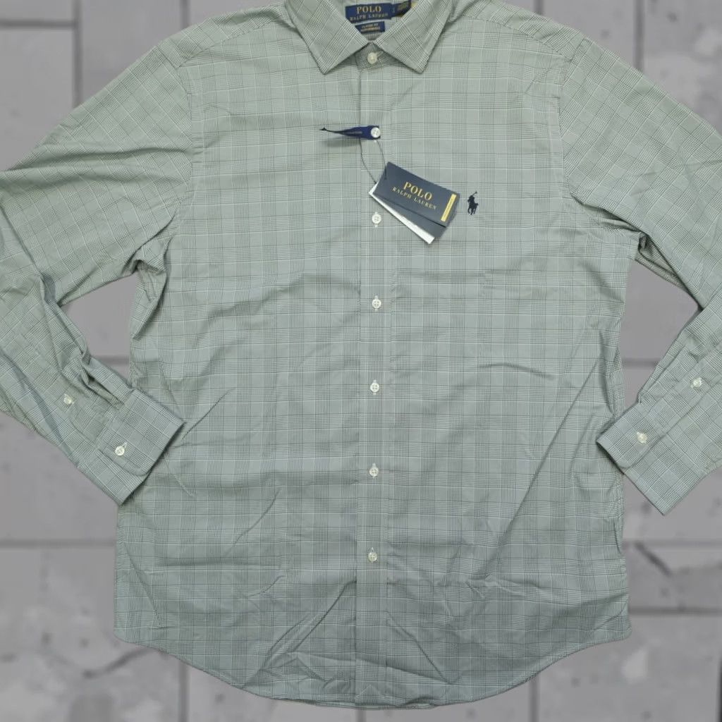 Polo Ralph Lauren Polo Ralph Lauren Shirt Men's Classic Fit L Plaid Green White Performance Button-Up Size US L / EU 52-54 / 3 - 1 Thumbnail