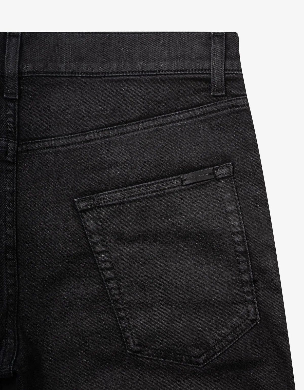 Saint Laurent Paris o1s1wg110924 Skinny-Fit Jeans in Coated in Black Size US 27 - 7 Thumbnail