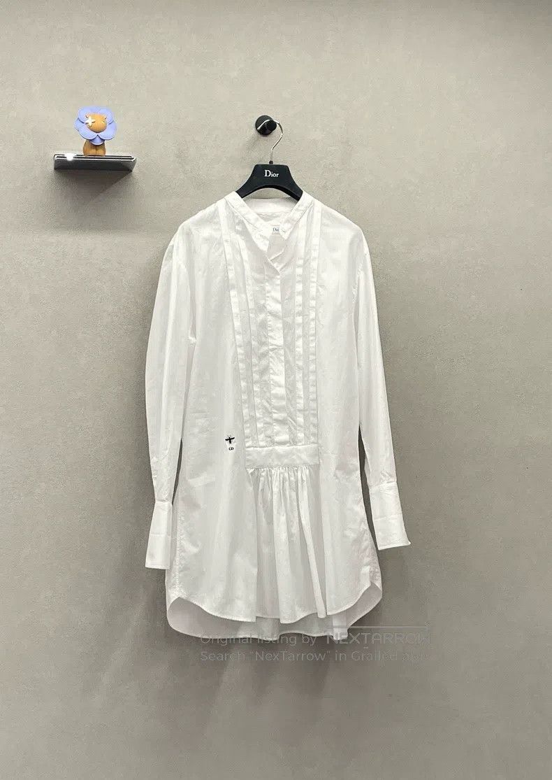 Dior Dior White long-sleeved shirt dress Size XS / US 0-2 / IT 36-38 - 2 Thumbnail
