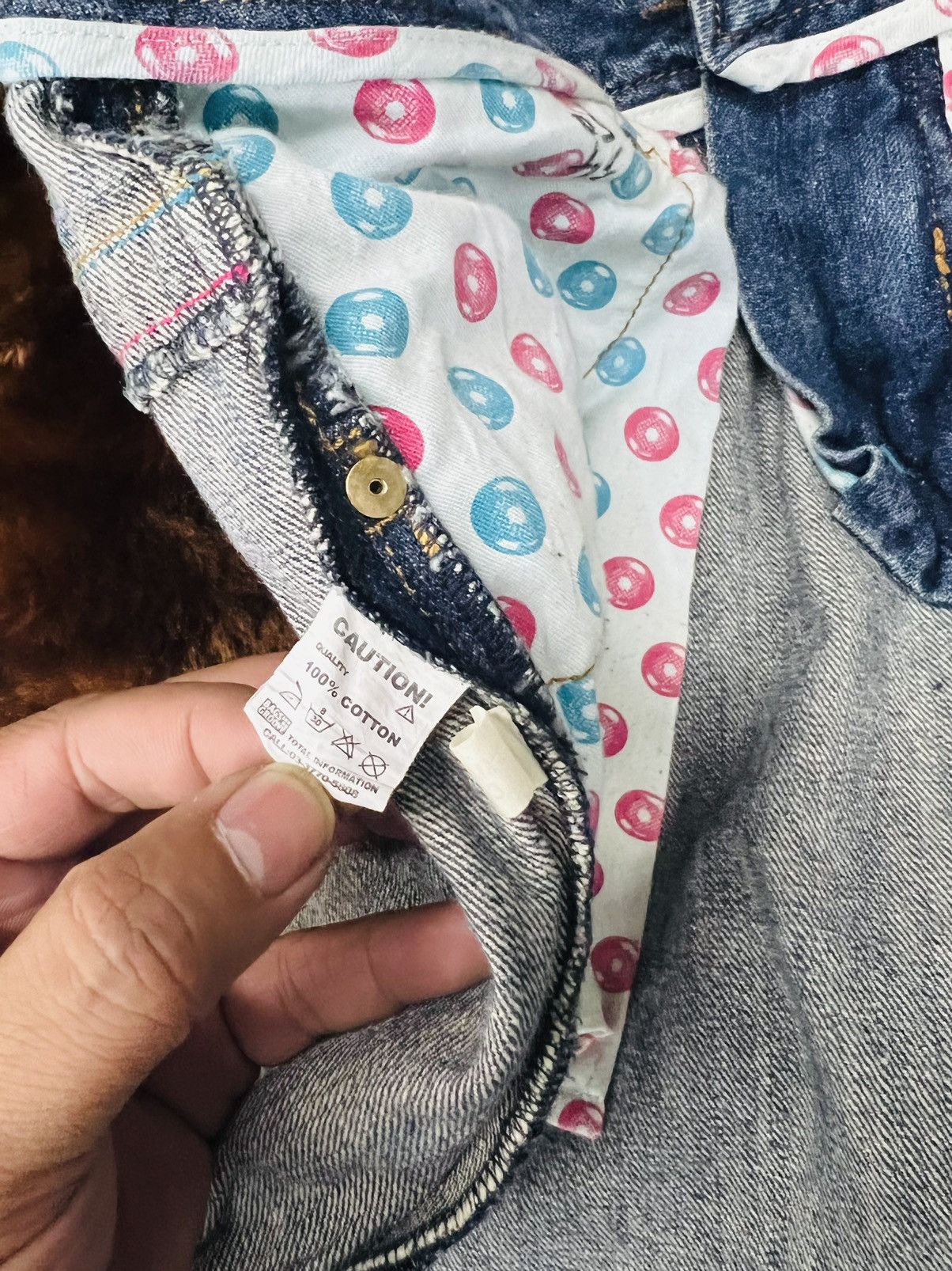 Japanese Brand XANTHOUS Mudwash Flame Baggy Denim Size US 33 - 16 Thumbnail