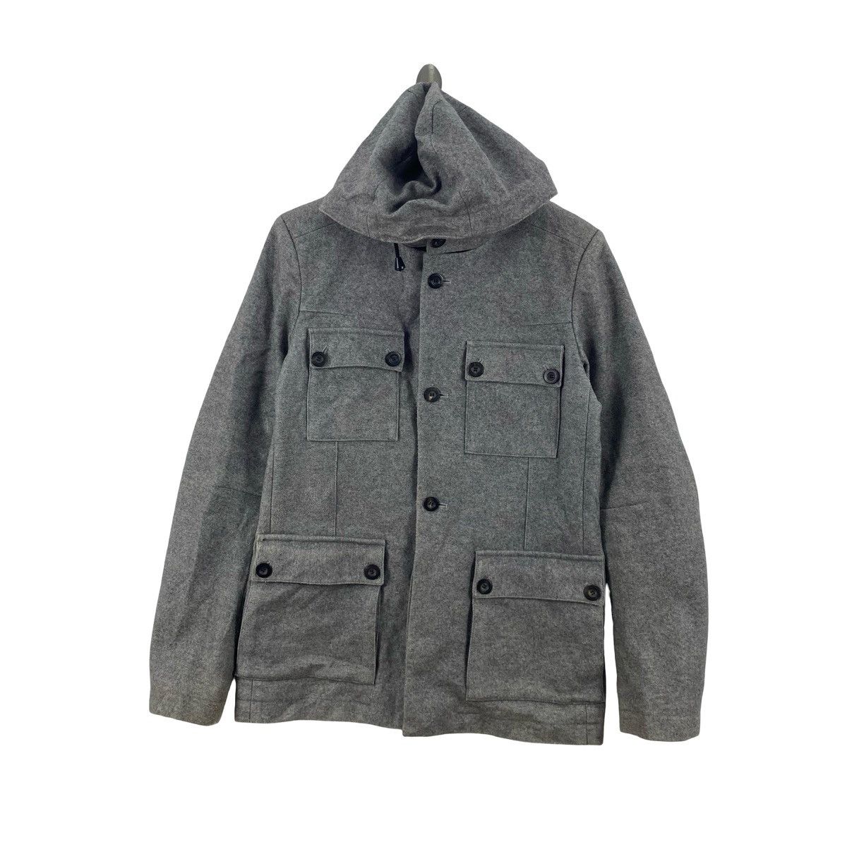Reiss Vintage REISS HOODED Jacket Utility Field Coat Pocket Size US M / EU 48-50 / 2 - 1 Thumbnail