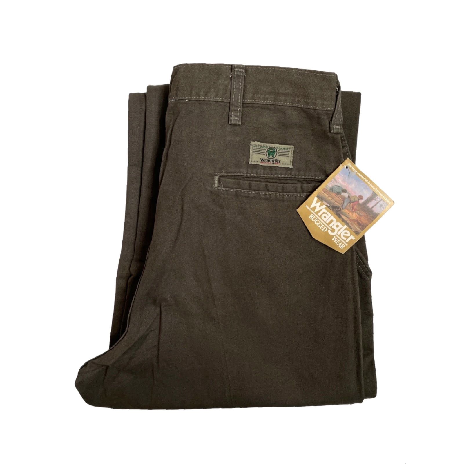 Wrangler VINTAGE Wrangler Rugged Wear Sportsman Jeans Men 34x32 Green 1990s USA Made NWT NOS Belt Loops Tapered奥 Size US 34 / EU 50 - 2 Thumbnail