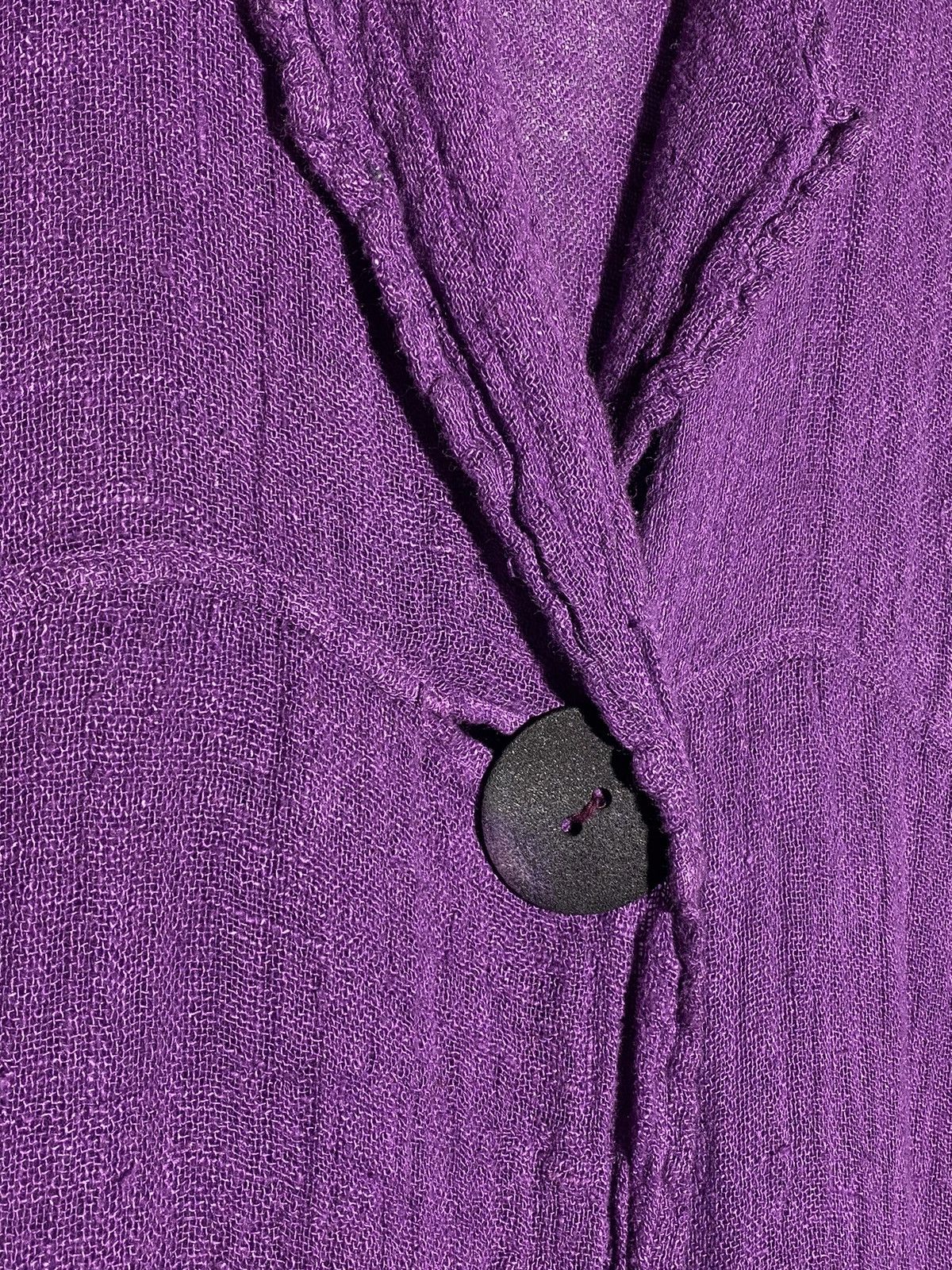 Other Grizas Lightweight Purple Linen Cardigan Size L / US 10 / IT 46 - 8 Thumbnail