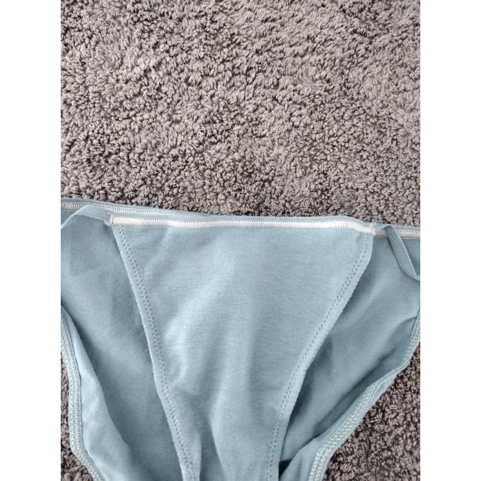 SKIMS SKIMS Panties Underwear Women's XS Kyanite Cotton Pointelle Thong Colorful Solid Panties XS Women Color Kyanite White? Size 26" / US 2 / IT 38 - 3 Thumbnail