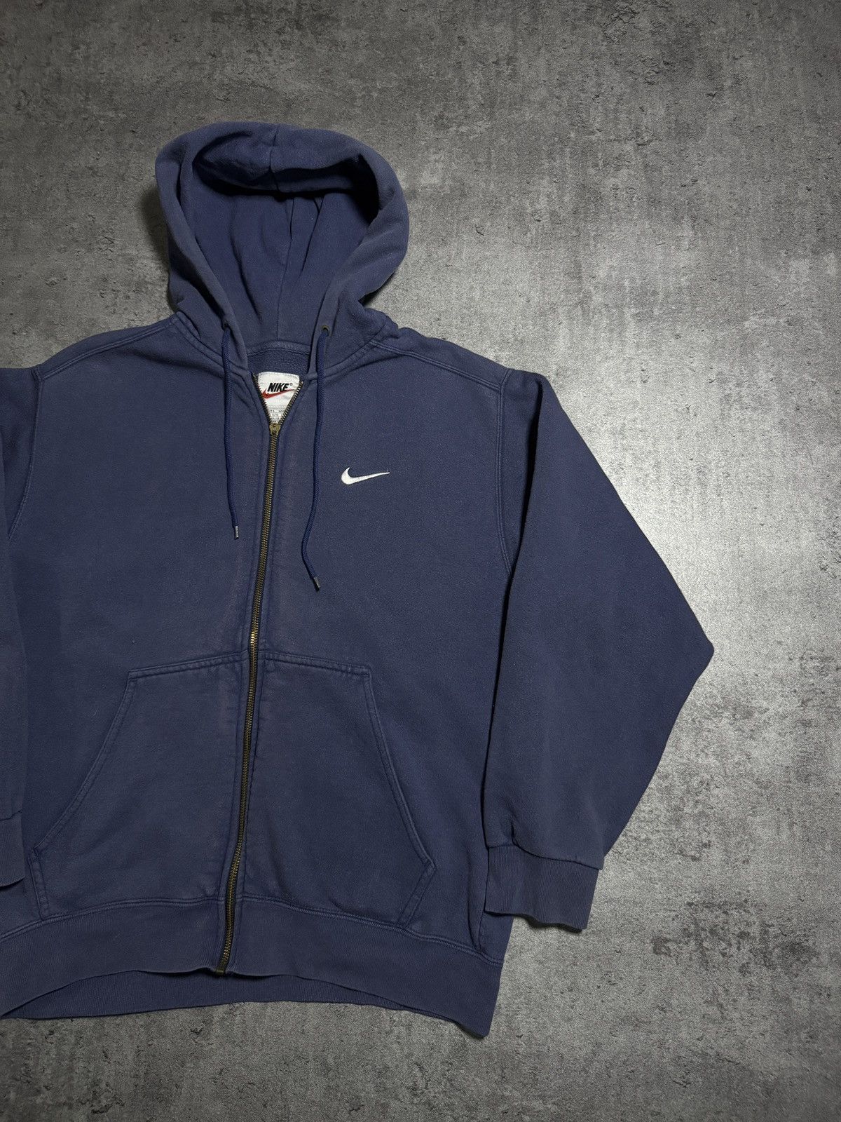 Nike × Vintage Nike 90s Zip Hoodie Vintage Swoosh Boxy fit Rap Skate Y2K Size US S / EU 44-46 / 1 - 2 Thumbnail