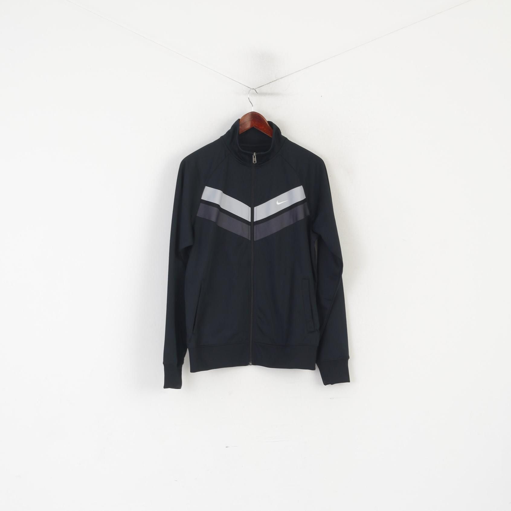 Nike Nike Men M Sweatshirt Black Shiny Vintage 7092 Size US M / EU 48-50 / 2 - 2 Thumbnail