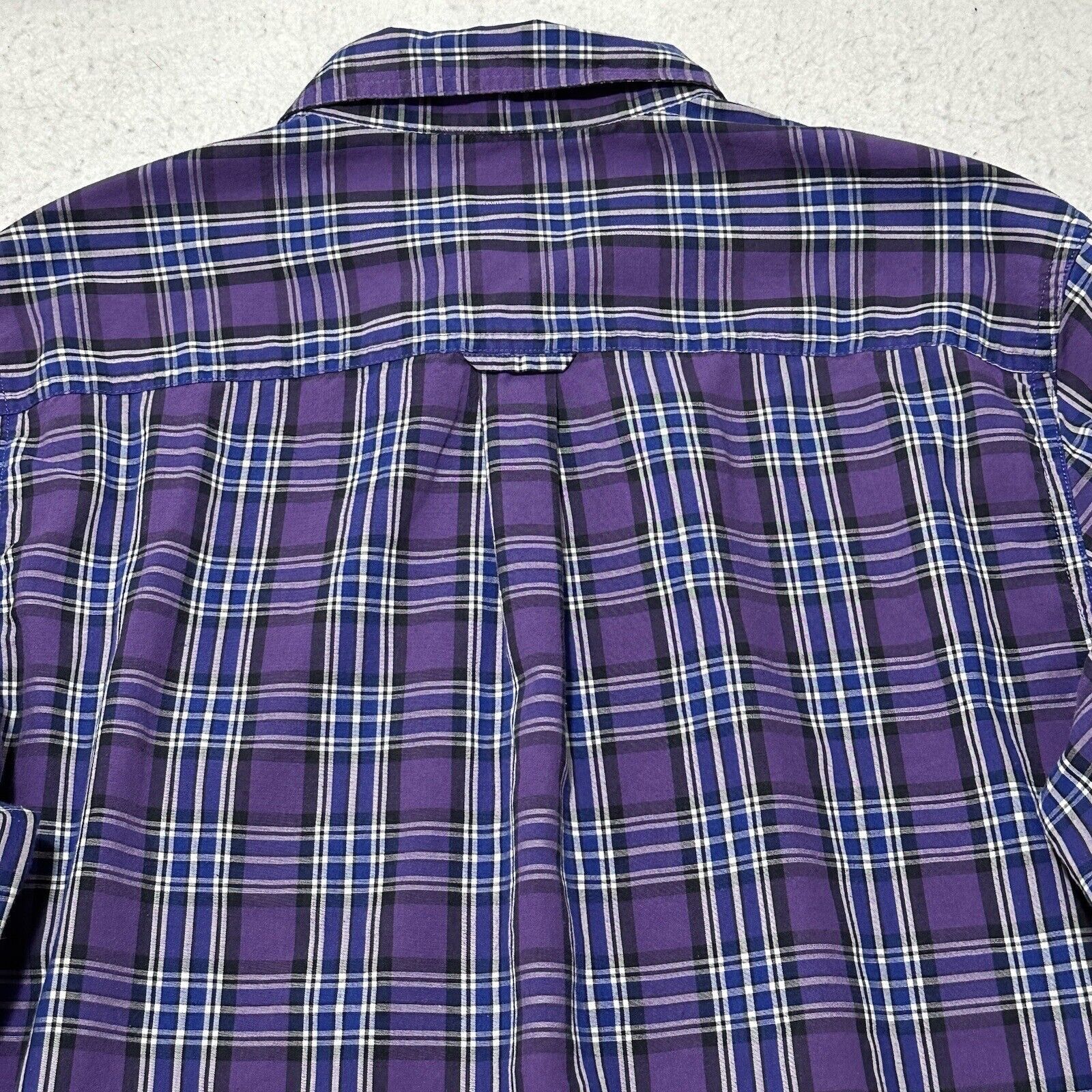 Chaps Chaps Small Button Down Purple + Blue Plaid Striped Shirt Size US S / EU 44-46 / 1 - 11 Thumbnail