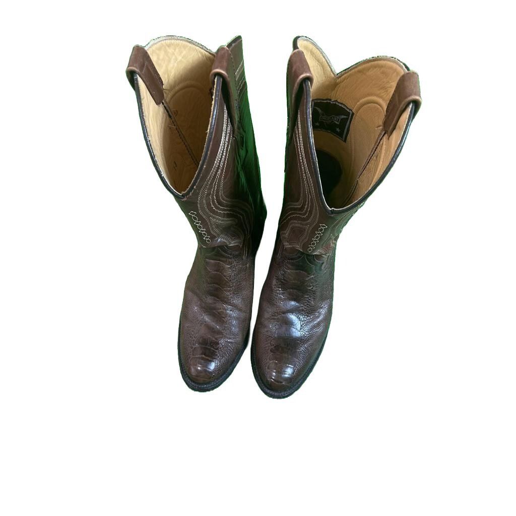 Other Vaccari Brown Snakeskin Leather Cowboy Boots USA 8 EE Size US 8 / EU 41 - 6 Thumbnail