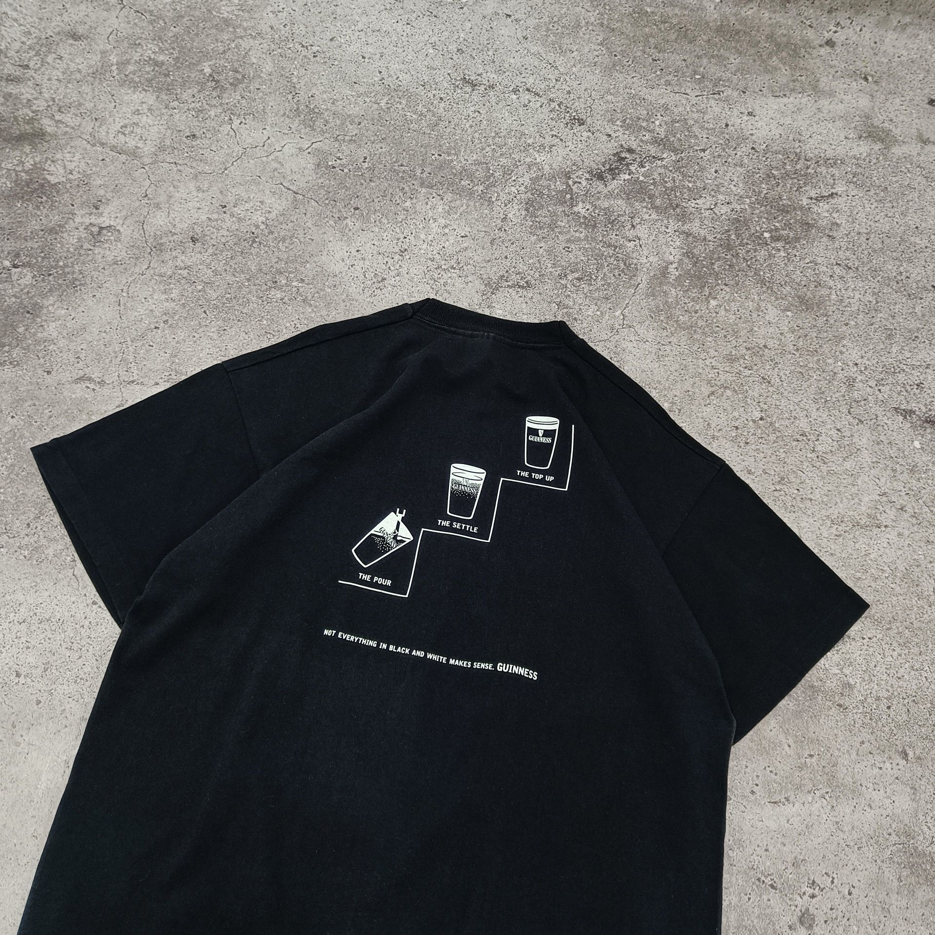 Vintage VINTAGE GUINNESS THREE STEPS BIG LOGO TEE SINGLE STICH 90s Size US XL / EU 56 / 4 - 2 Thumbnail