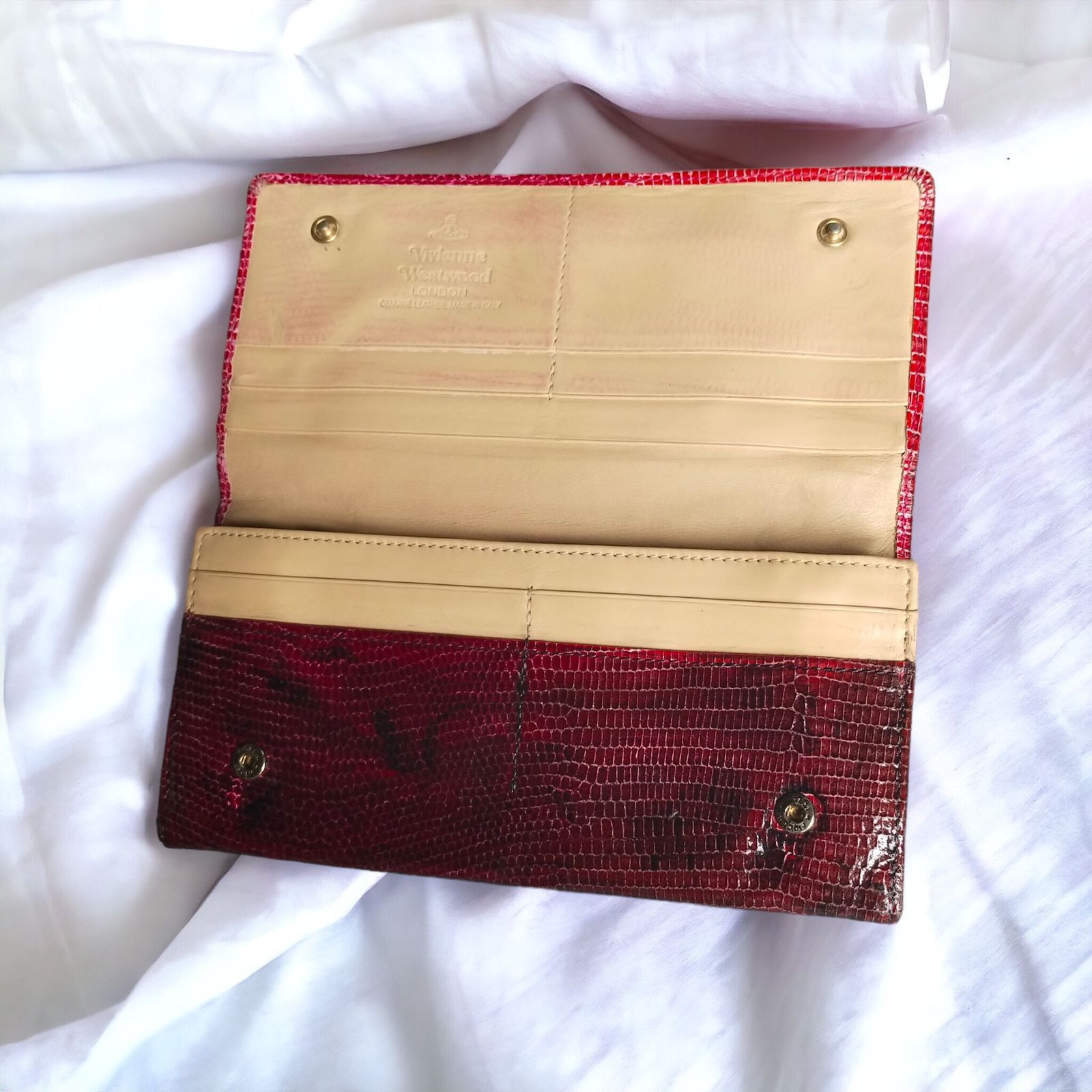 Vivienne Westwood Rare 🔥 Vivienne Westwood snake skin wallet maroon Size ONE SIZE - 3 Thumbnail