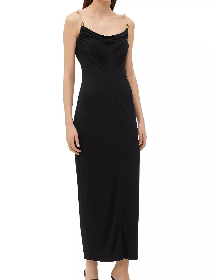 BOTTEGA VENETA Black Viscose Jersey Long Dress N/Auth