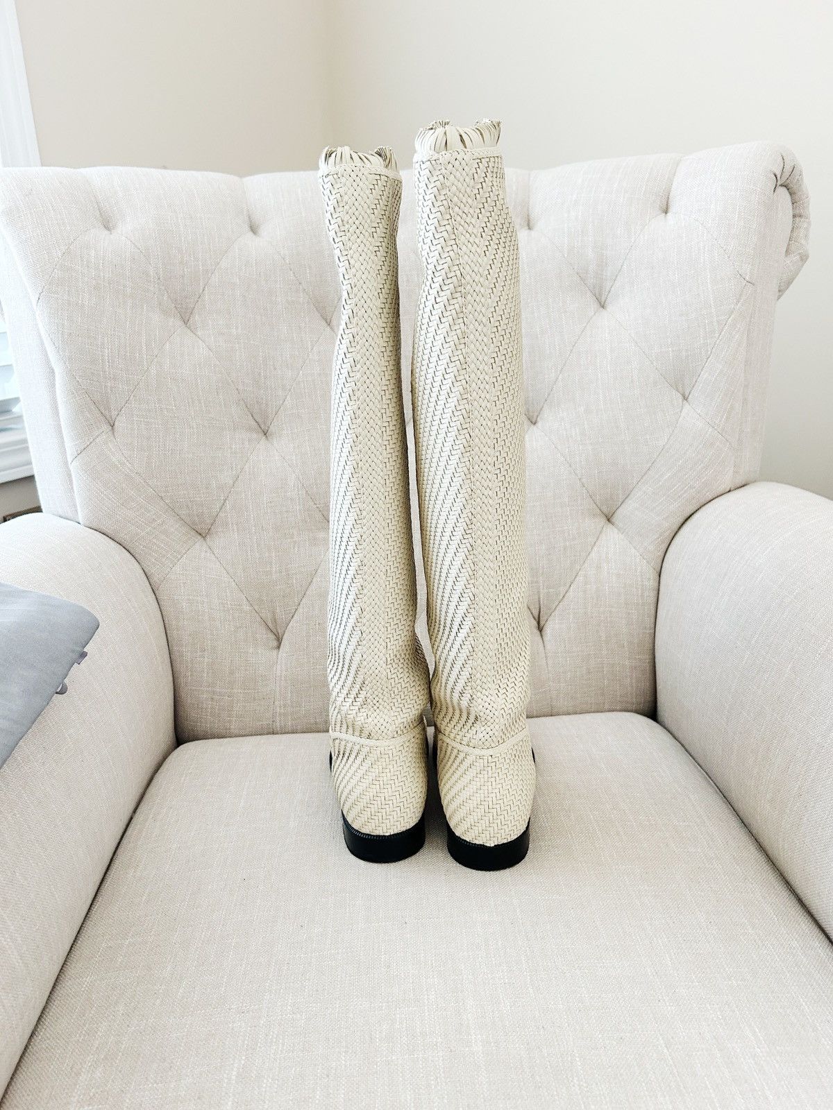 Dior Dior Leather Fringe Cream Riding Boots Size US 5.5 / IT 35.5 - 5 Thumbnail