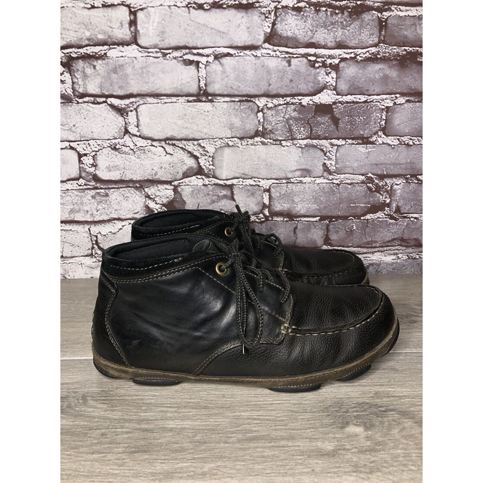 Olukai OluKai Hamakua Chukka Black Leather Lace Up Boots Men Sz 9.5 Size US 9.5 / EU 42-43 - 14 Thumbnail