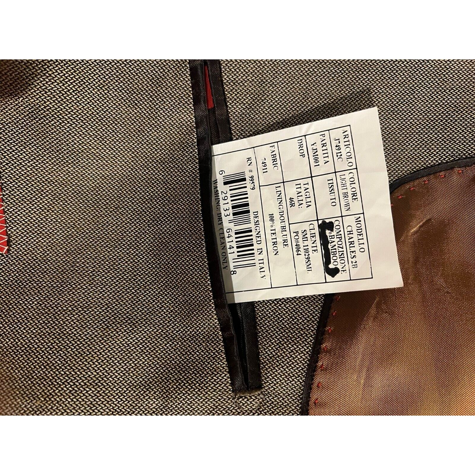 Other Pronto Moda Elite Brown Blazer/Sport Coat jacket Sz:46R Size 46R - 7 Thumbnail