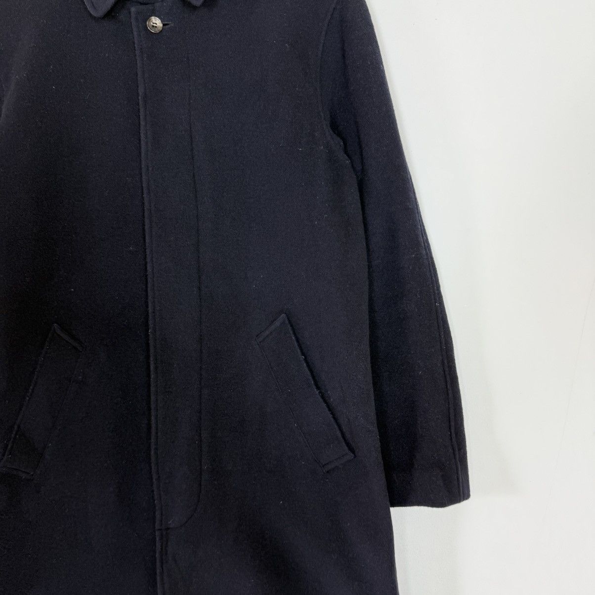 A.P.C. A.P.C. Rue Madame Paris Wool Mac Coat Navy Size US XS / EU 42 / 0 - 5 Thumbnail
