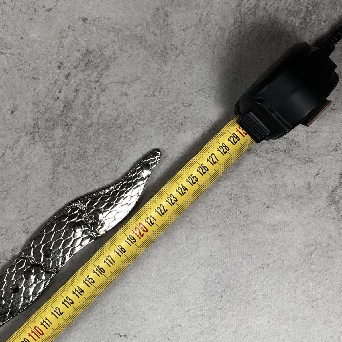 Vintage Y2K Vintage Silver Chrome Python Snake Buckle Leather Belt Size ONE SIZE - 21 Thumbnail