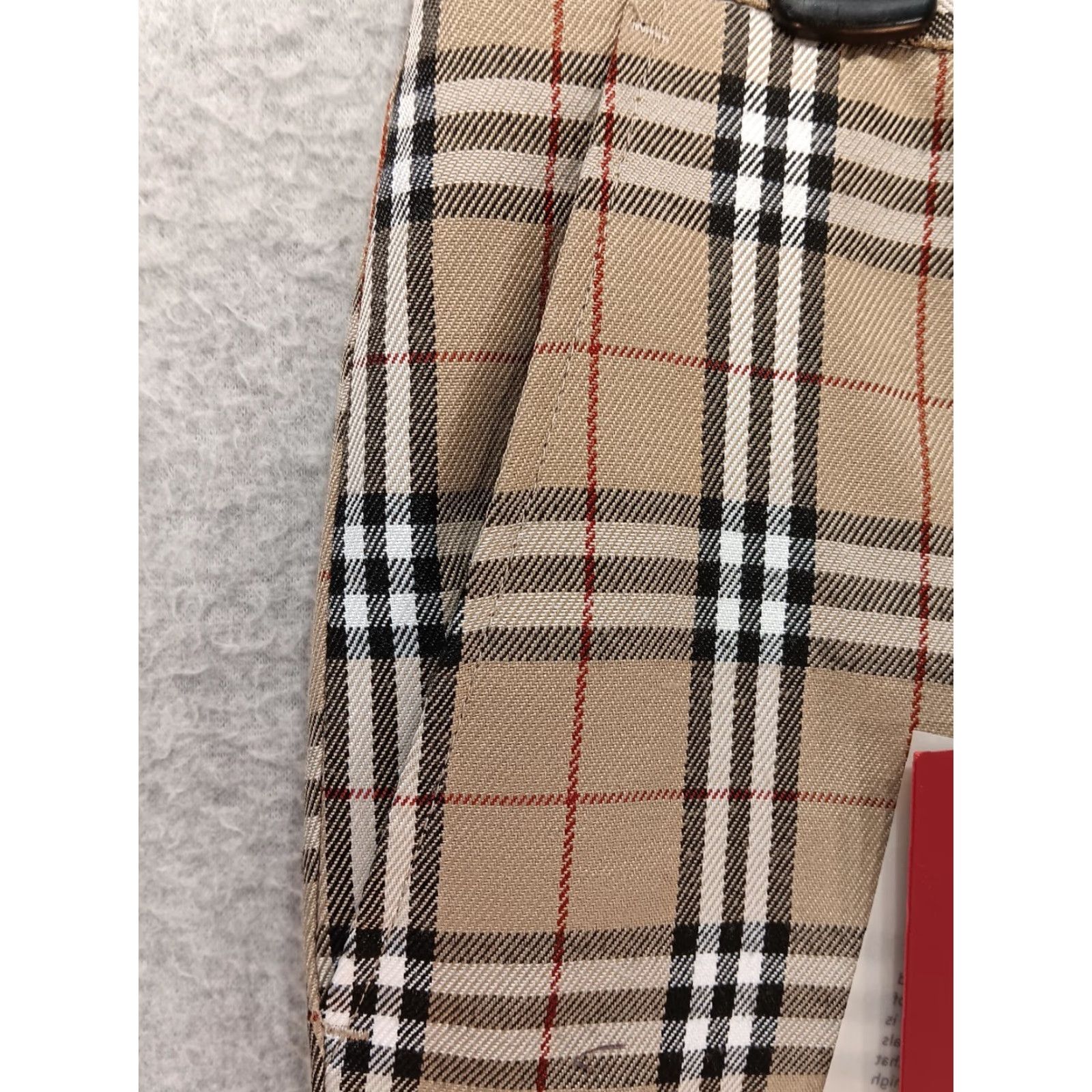 Vintage VINTAGE Statement Pants Women's 32 Nova Check Wool Handmade Italy NWT Pattern Check 100% Wool Ankle Straight Regular Zip Button Mens? No, Womens. Size 24" / US 00 / IT 34 - 4 Thumbnail