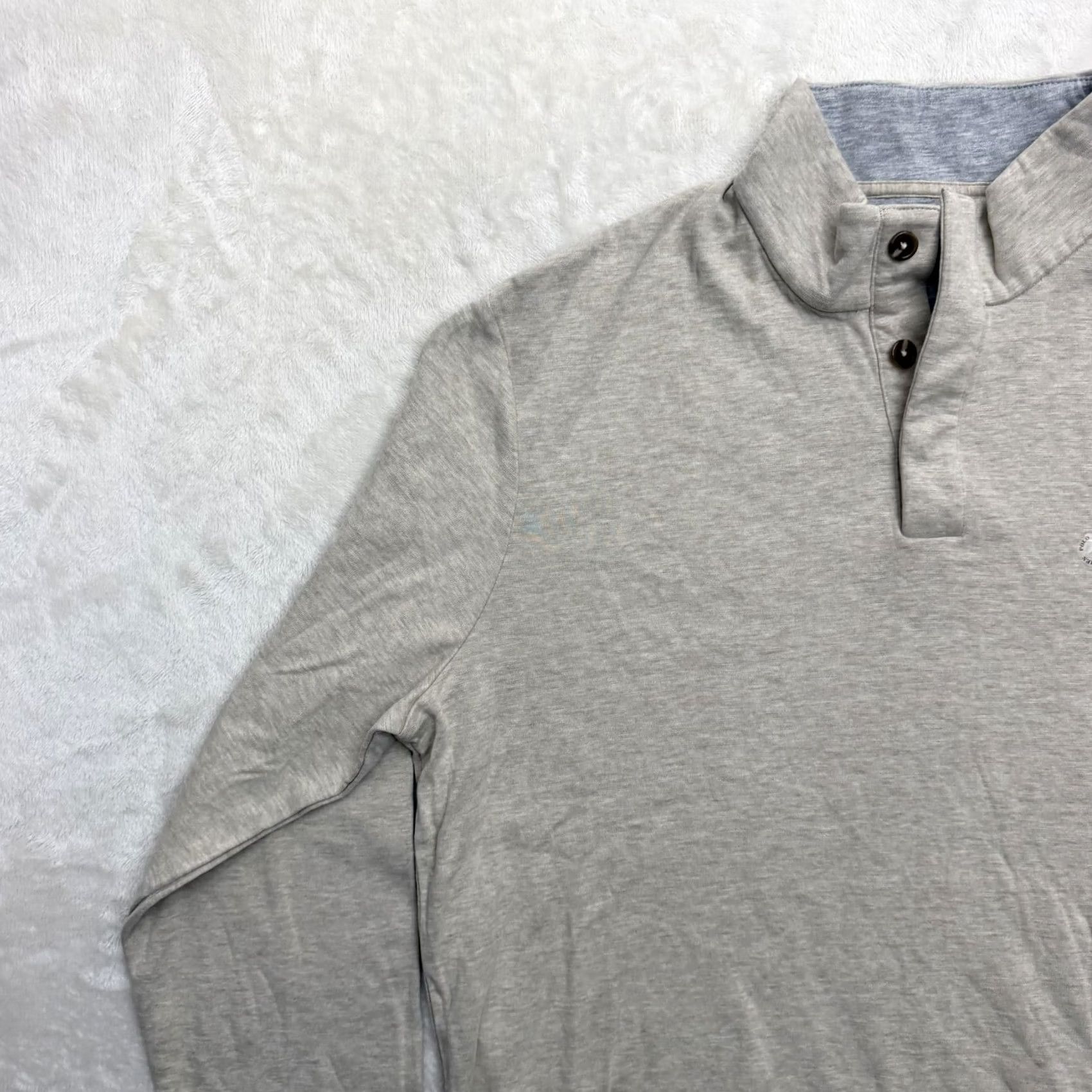 Polo Ralph Lauren Polo Ralph Lauren Sweatshirt Henley Mens Large Gray Mock Neck Jersey Pony Logo Size US L / EU 52-54 / 3 - 7 Thumbnail