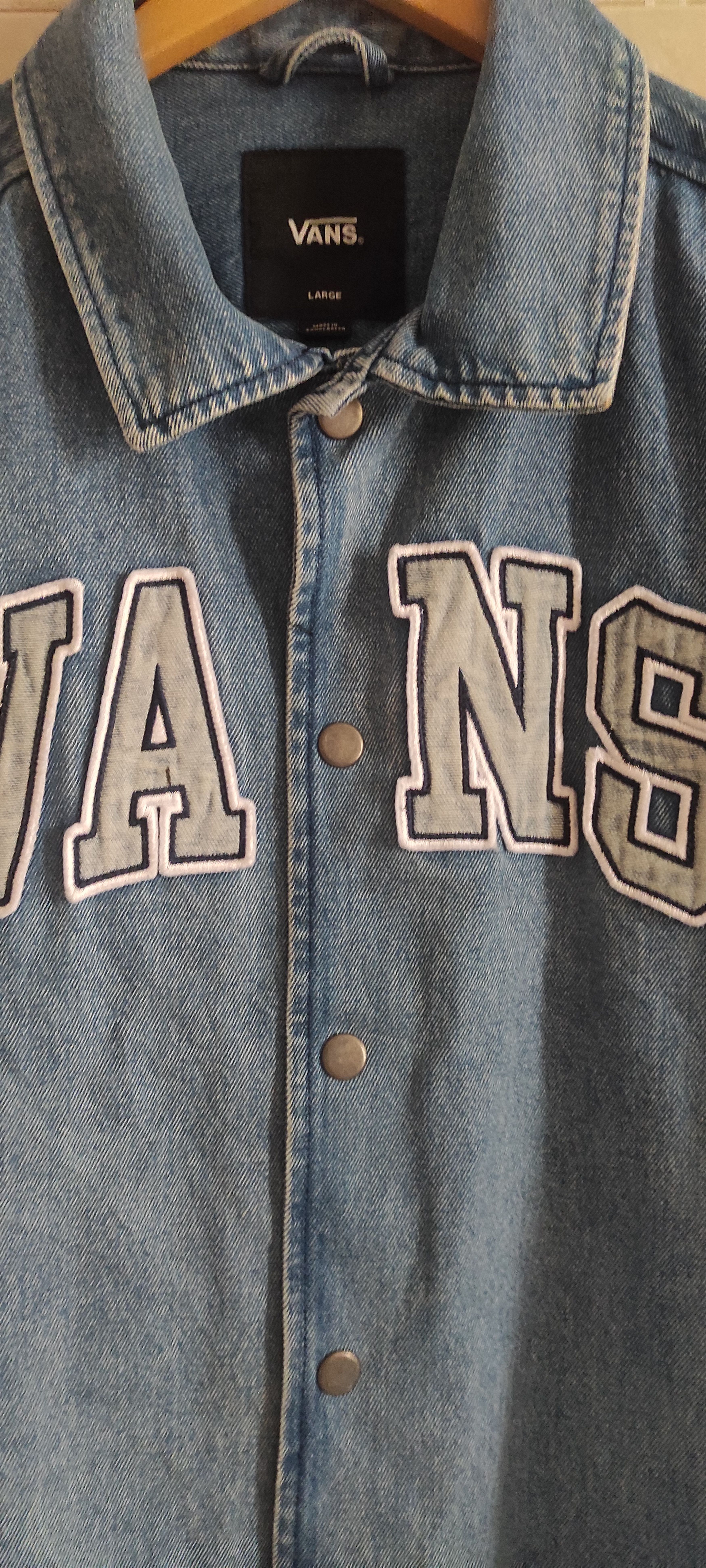 Vans Vans Denim Torrey Coach Men's Jacket in Stone Wash Size US L / EU 52-54 / 3 - 8 Thumbnail