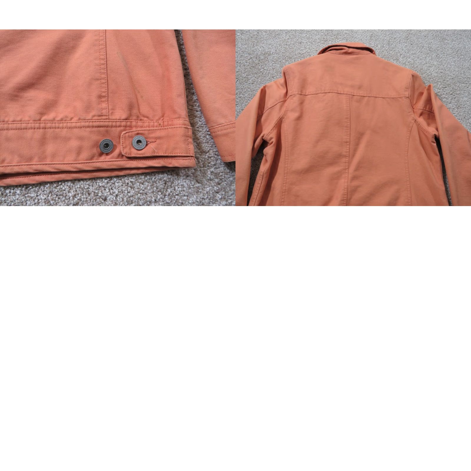 Vintage VINTAGE DRI DUCK For Her Jacket Women’s M Light Orange Canvas Button Front Casual Mid-Length 100% Cotton Lining 100% Cotton Size M / US 6-8 / IT 42-44 - 8 Thumbnail