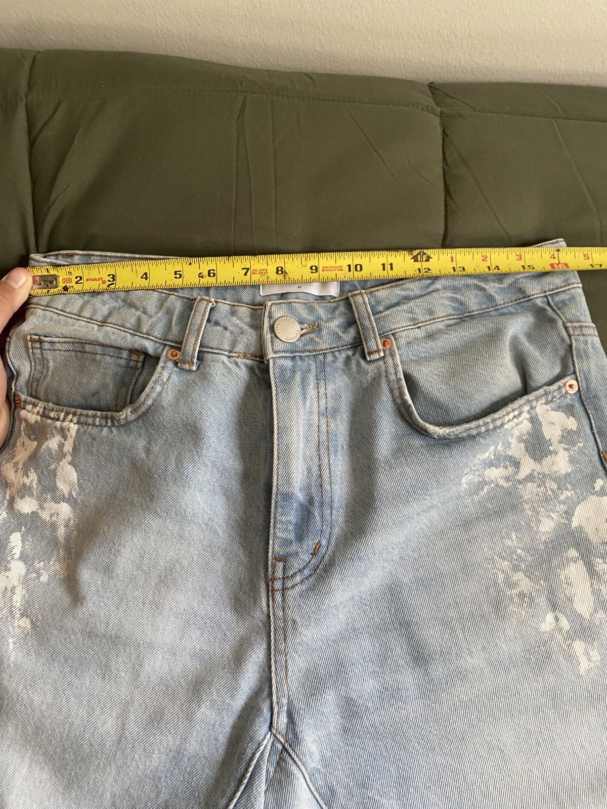 Reputation Studios Paint splatter flare jeans light denim Size US 34 / EU 50 - 2 Thumbnail