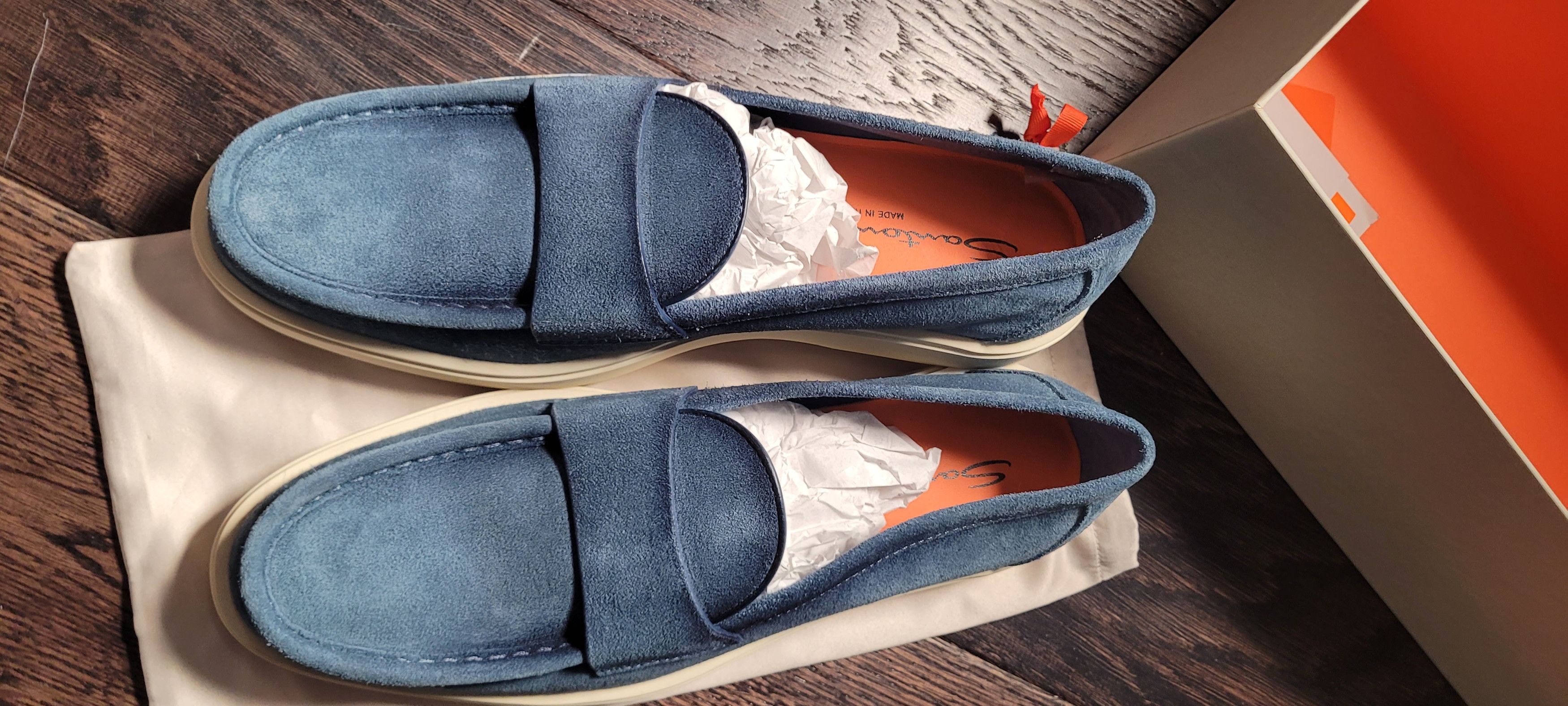 Santoni Santoni blue suede sneakers NWT size 10 us/9uk Size US 10 / EU 43 - 1 Thumbnail