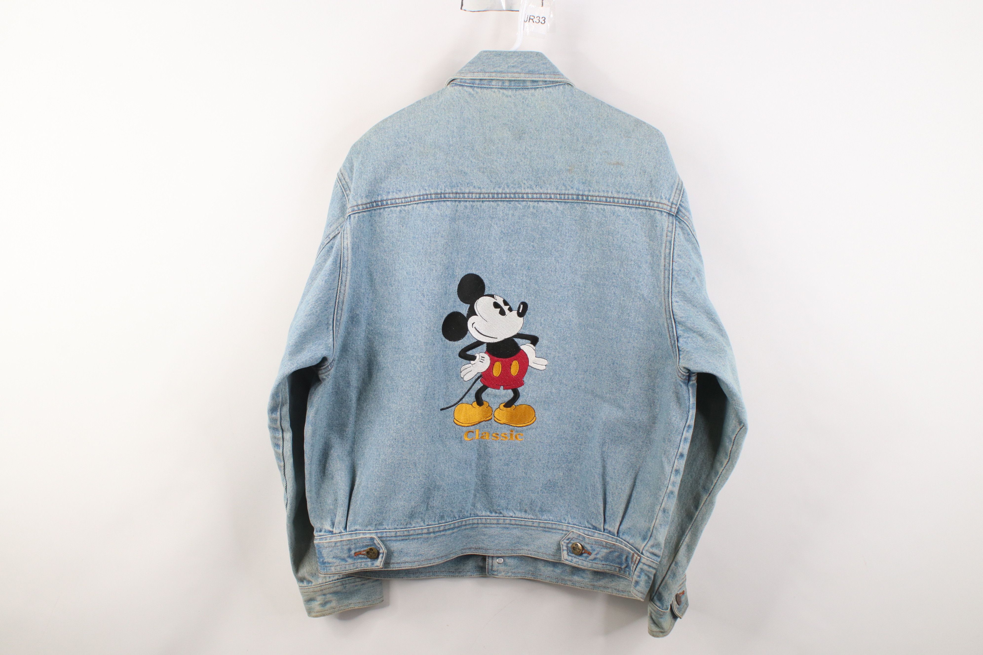 Disney Vintage 90s Disney Mickey Mouse Denim Trucker Jacket Blue Size US M / EU 48-50 / 2 - 1 Thumbnail