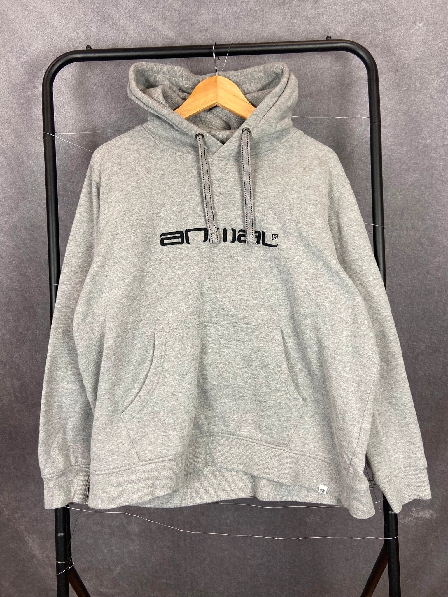 Swagger Animal Grey Hoodie Y2K Skate Style Embroidered Logo M Size US M / EU 48-50 / 2 - 1 Thumbnail
