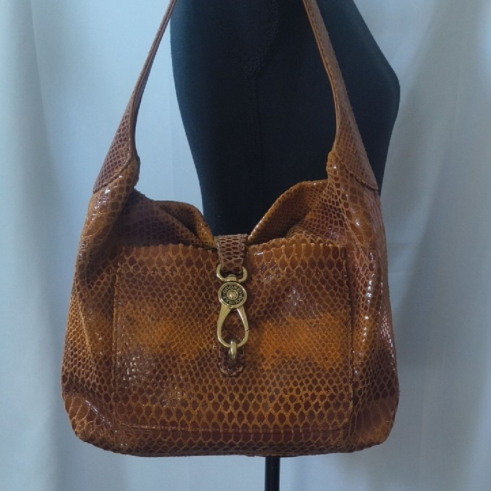 Dooney & Bourke Vintage Dooney & Bourke Snake Pattern Leather Shoulder Bag Size ONE SIZE - 7 Thumbnail