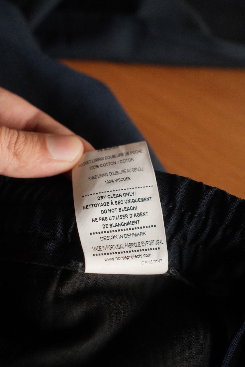 Norse Projects Luther Tropical Wool Mohair Trousers Size US 30 / EU 46 - 2 Thumbnail