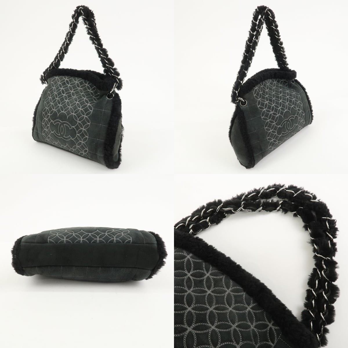 Chanel Chanel Mouton Leather Shoulder Bag Black Size ONE SIZE - 3 Thumbnail
