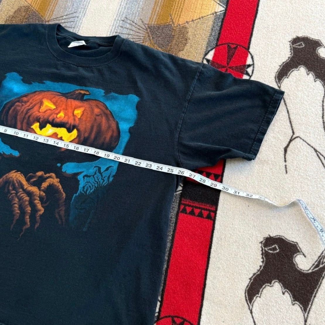 Anvil VINTAGE Wes Benscoter Pumpkin Head Halloween Scary T-Shirt 2XL Men Black Short Sleeve 90s Y2K Halloween Mens Size US XXL / EU 58 / 5 - 5 Thumbnail