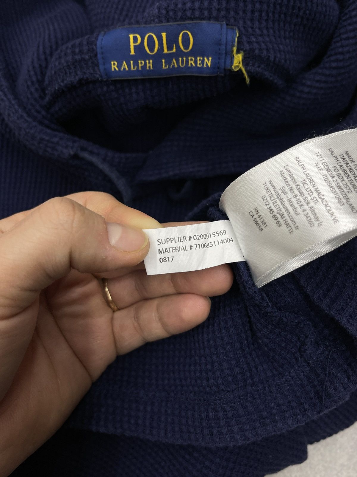 Polo Ralph Lauren Mens Polo Ralph Lauren Hoodie Navy Y2K Rugby Size S Size US S / EU 44-46 / 1 - 8 Thumbnail