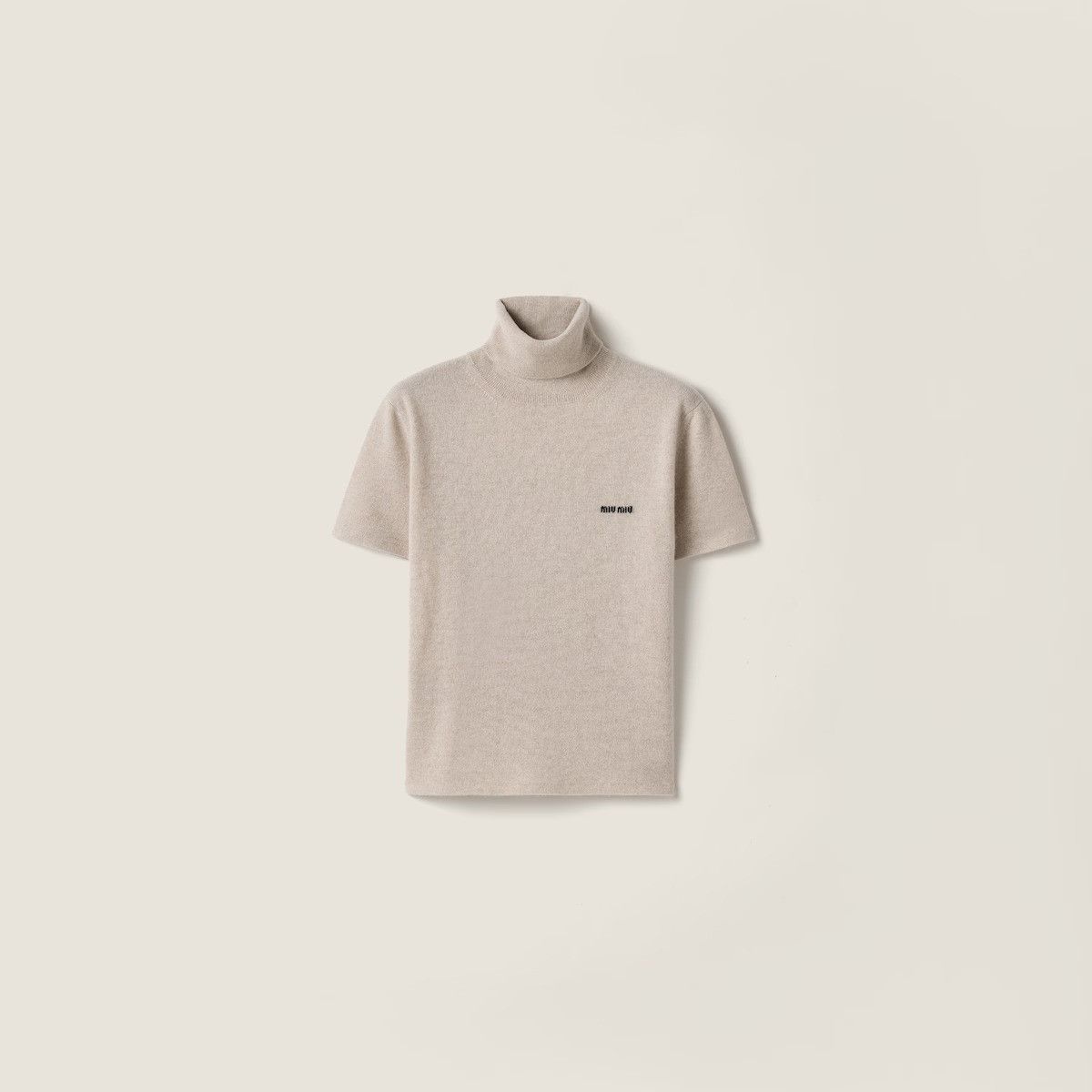 Miu Miu Miu Miu High Neck T-Shirt In Cashmere tag size 44 Women - USA Duties Paid Size M / US 6-8 / IT 42-44 - 1 Preview