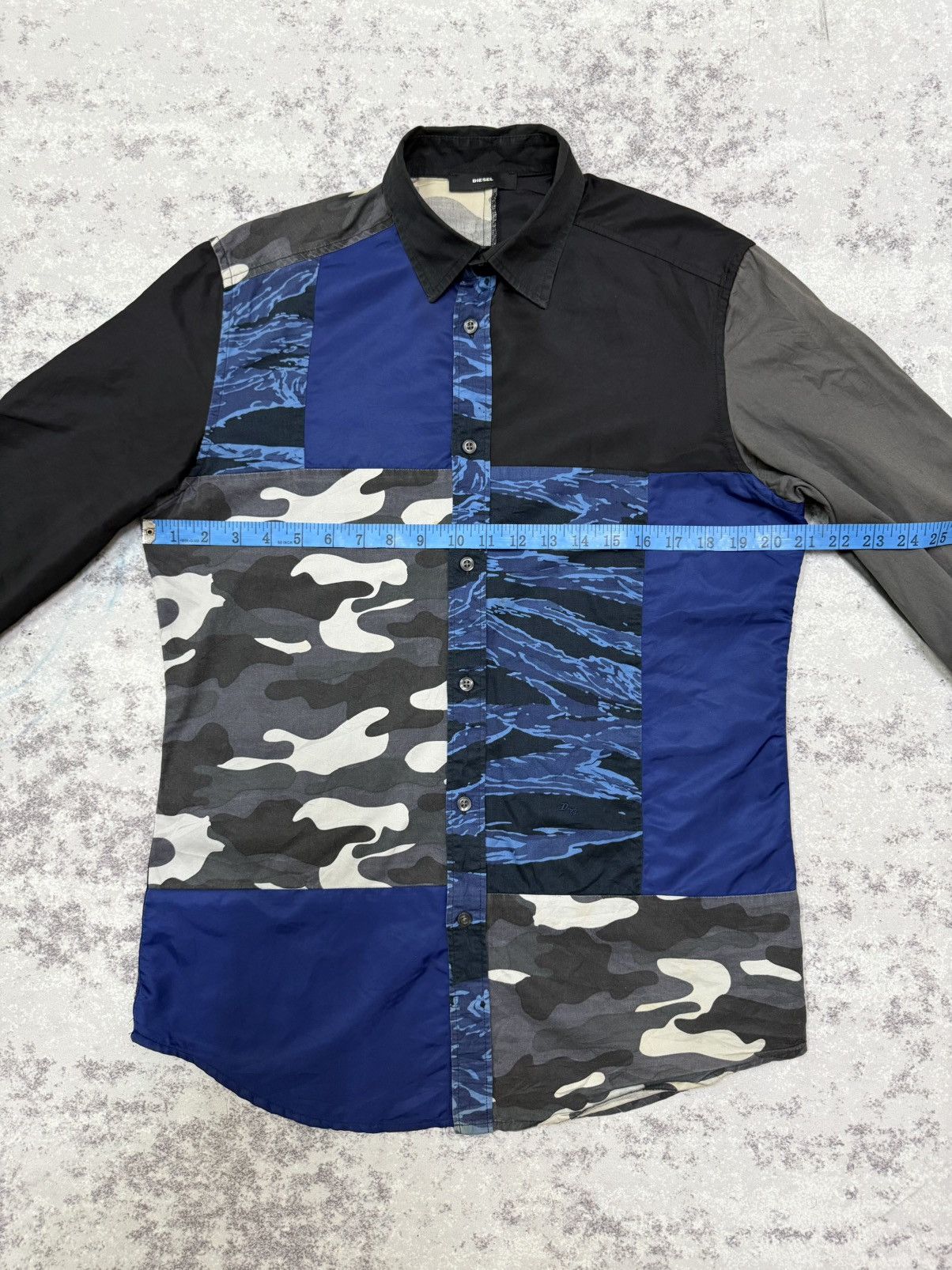 Diesel DIESEL PATCHWORK CAMO DESIGN STYLE BUTTON UP SHIRT Size US M / EU 48-50 / 2 - 20 Thumbnail
