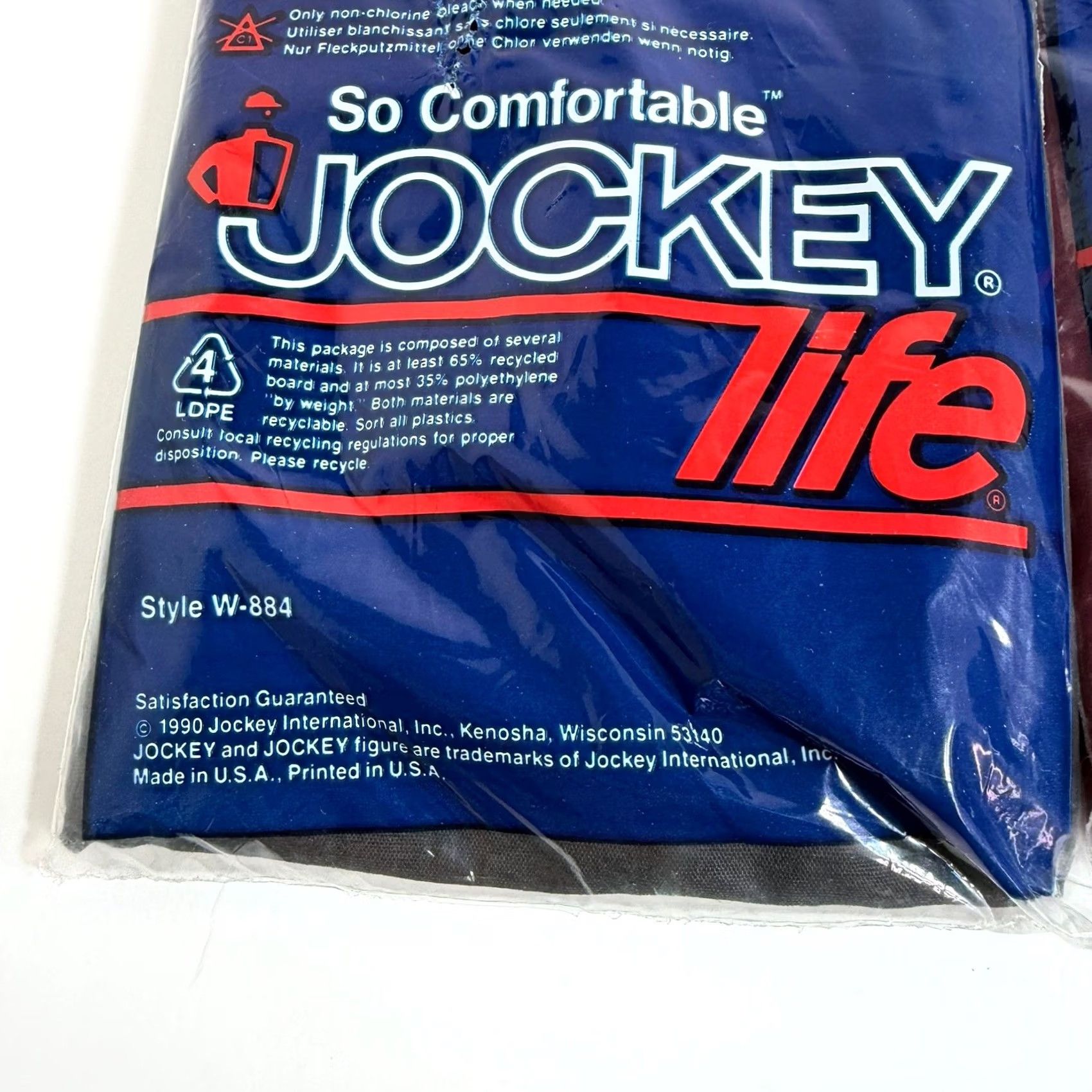 Jockey VINTAGE Jockey Life Pink Boxers Sz 34 Sealed Lot USA Made Deadstock 80s Mens Boxer Shorts Racing Side Vents Life-Prest no Iron Fabric Size 34R - 5 Thumbnail